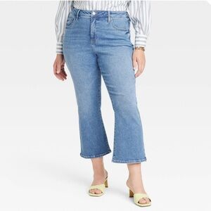 Ava & Viv Women's Plus Size Ankle Jeans - Light Blue